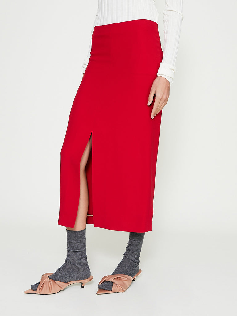 Carven - Pencil Skirt in Crimson