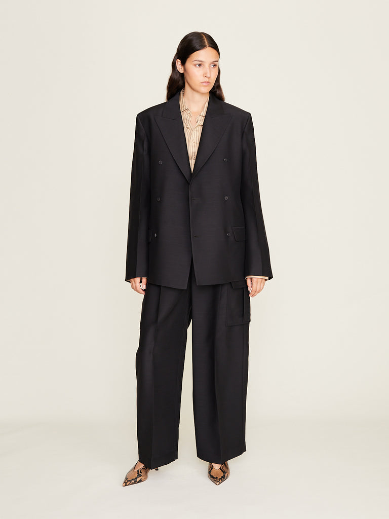 Carven - Cargo Trousers in Deep Black
