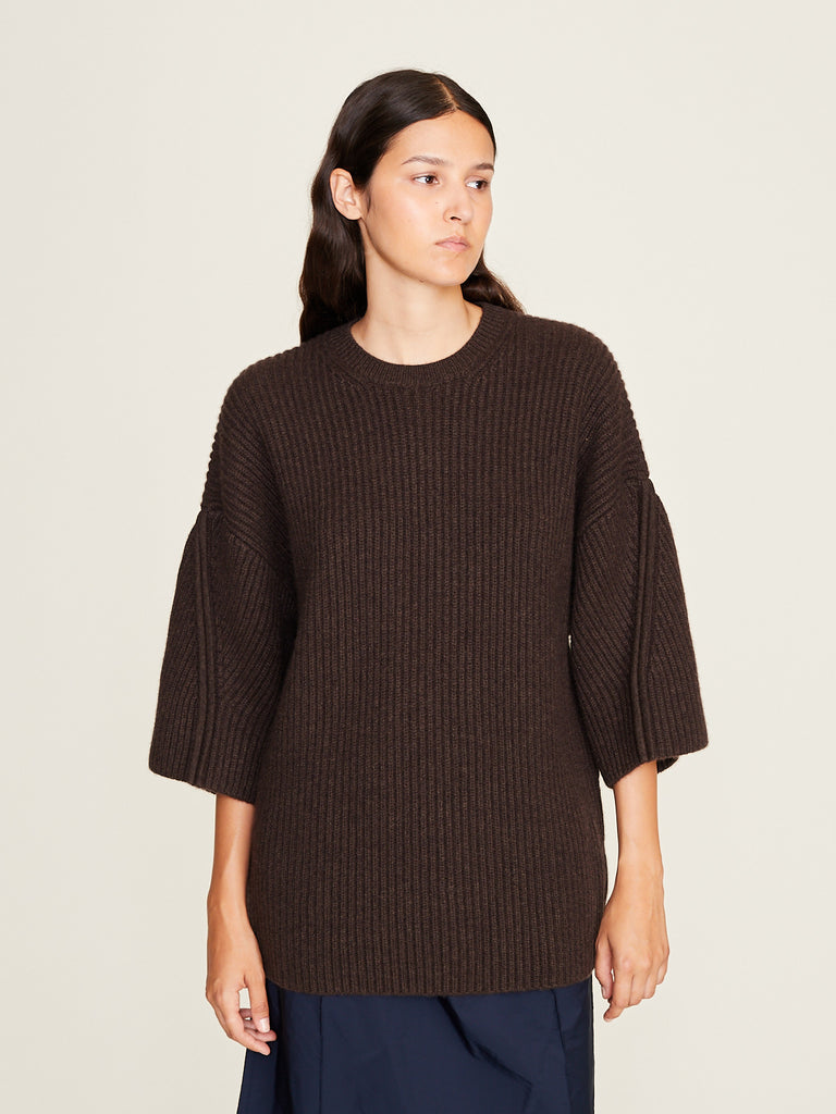 Carven - Oversized T-shirt in Chocolate