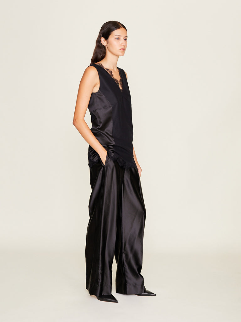 Carven - Pull-on Trousers in Deep Black