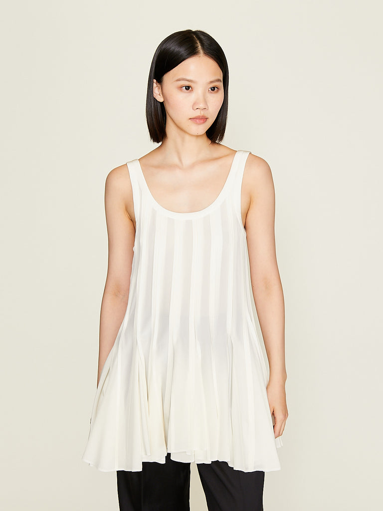 Carven - Pintuck Top in Cream