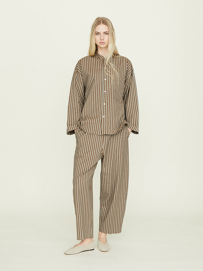 CristaSeya Moroccan Pyjama Pants in Brown Stripes