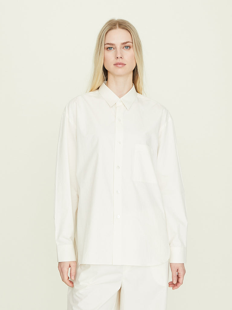 CristaSeya Handmade Classic Collar Shirt in Ecru