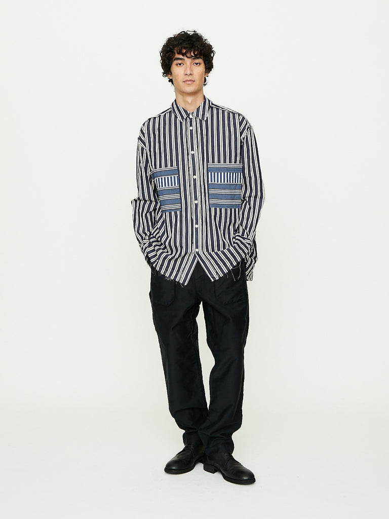 Casey Casey - Cargo Pant Faille in Black