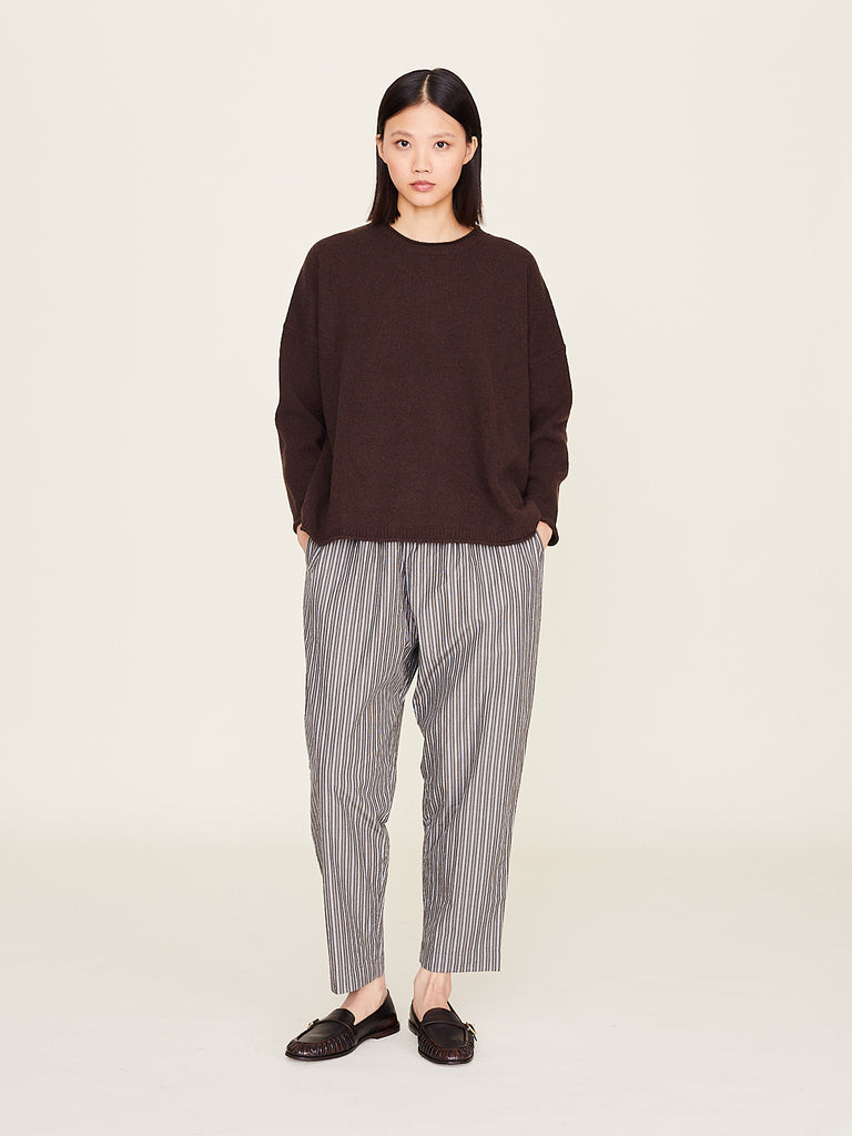 Casey Casey Orsan - Tippy Simple Pant Flat Stripe in Green Stripe
