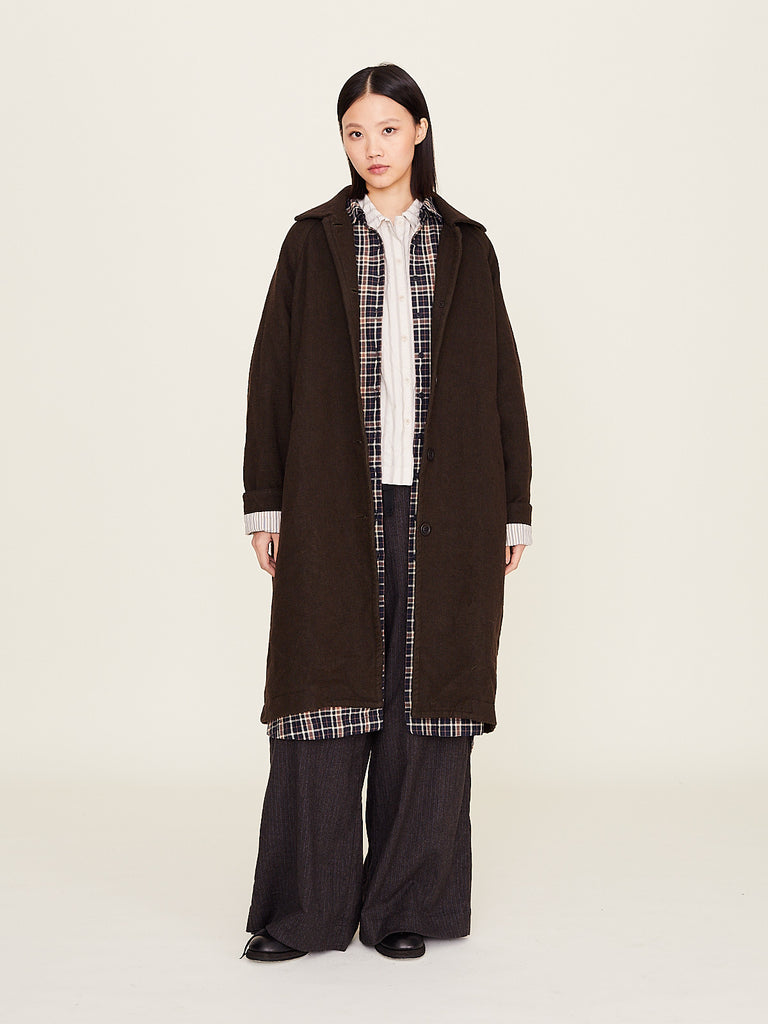 Casey Casey Orsan - Oliver Coat Wooly in Dark Brown