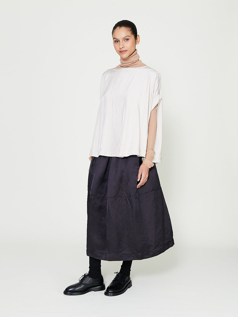 Casey Casey - Puffy Skirt H Satin in Night
