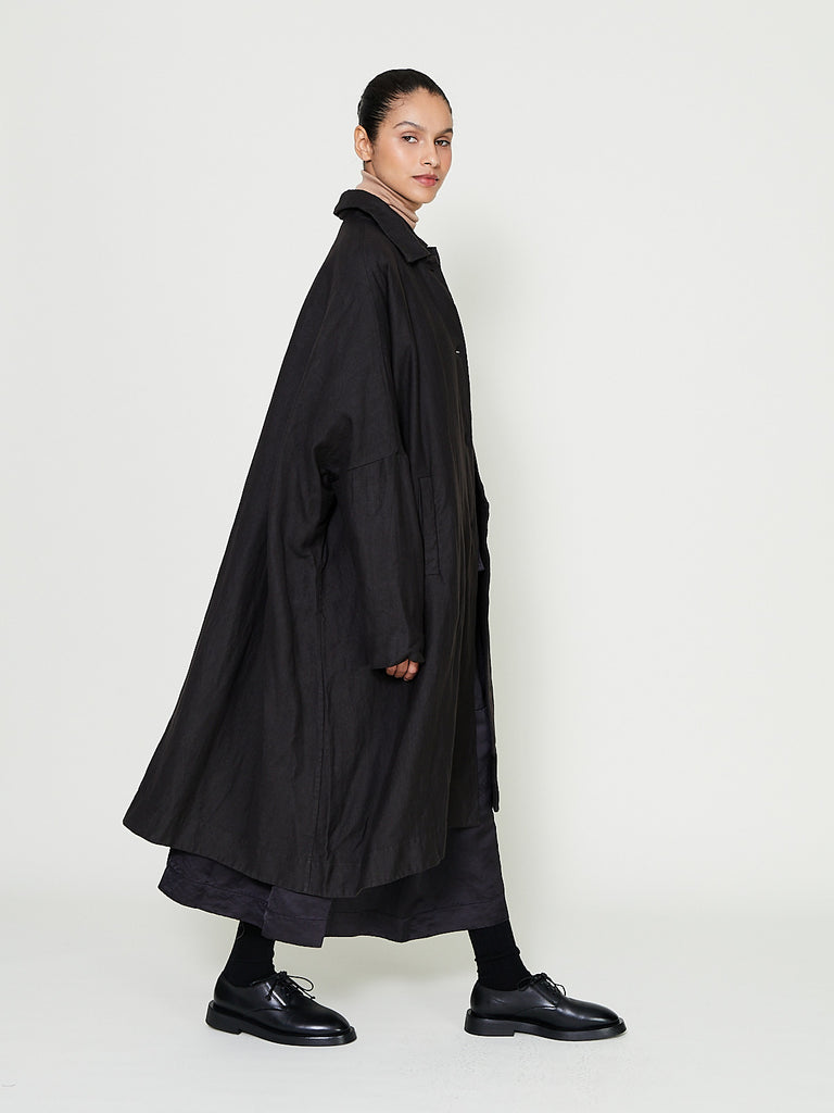 Casey Casey - Atomless Coat Bat in Dark Brown