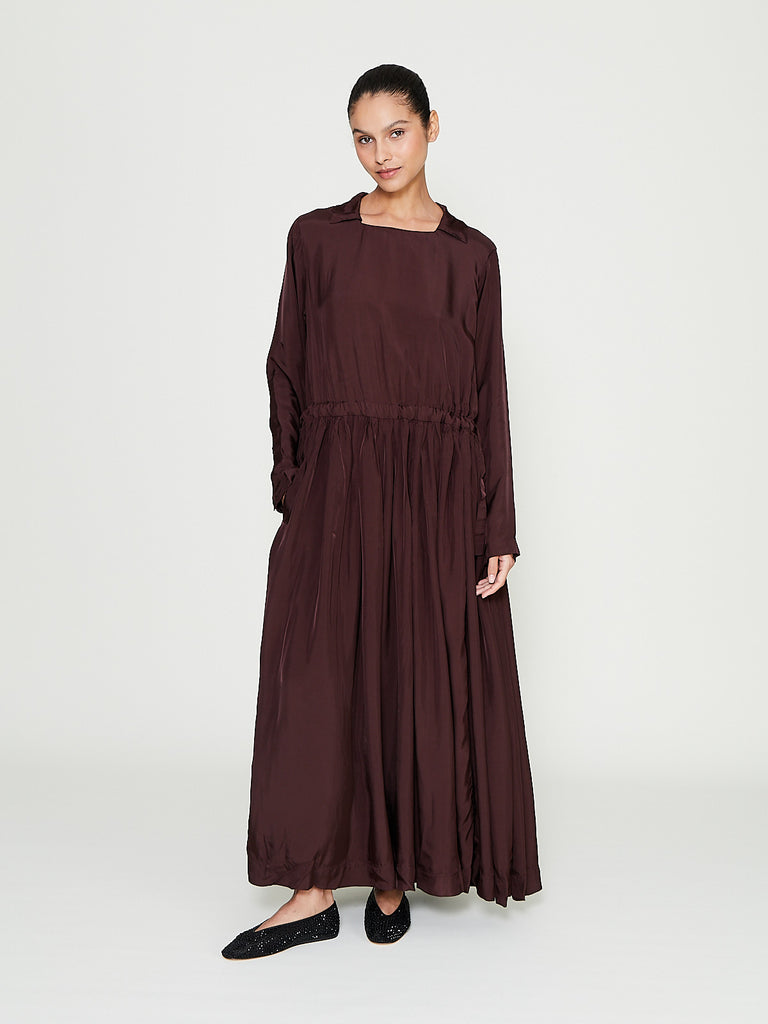 BB Long Sleeve Dress Tulipy in Prune