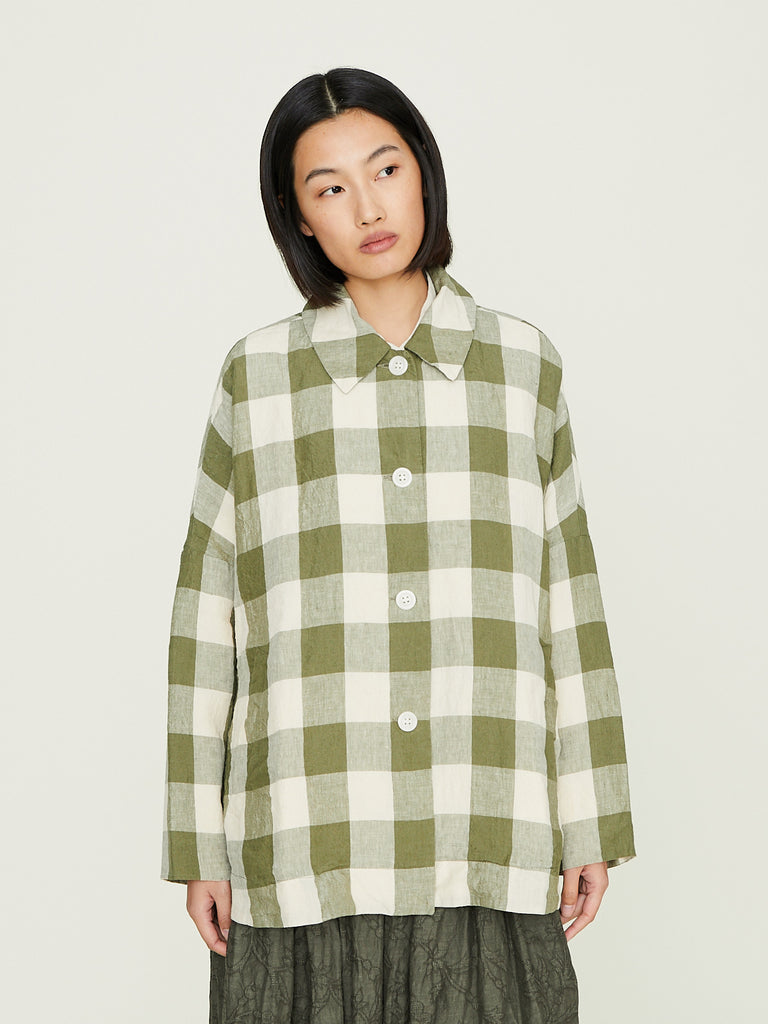 Casey Casey - Sunny Bab Jacket Lin Check in Green