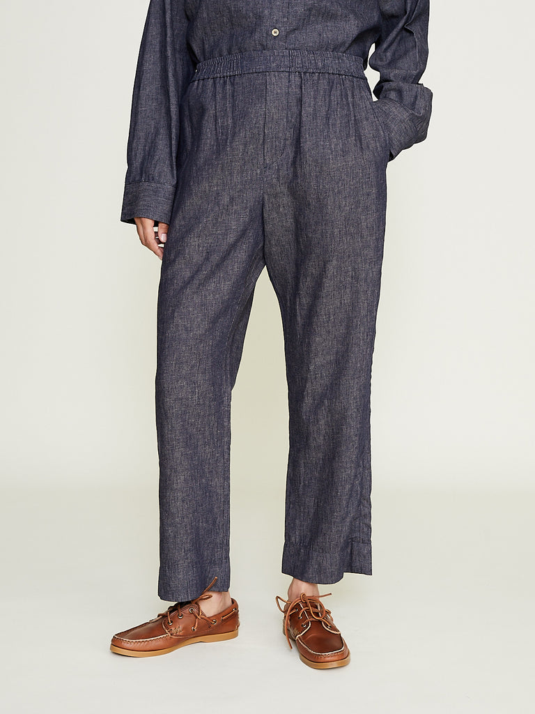 Cloth.Work - Linen Chambray Pant in Indigo