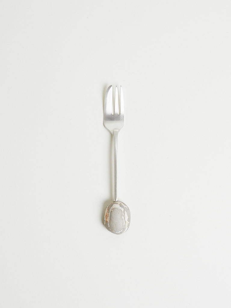 Thalia-Maria Georgoulis Cake Fork in Grey/White Oval