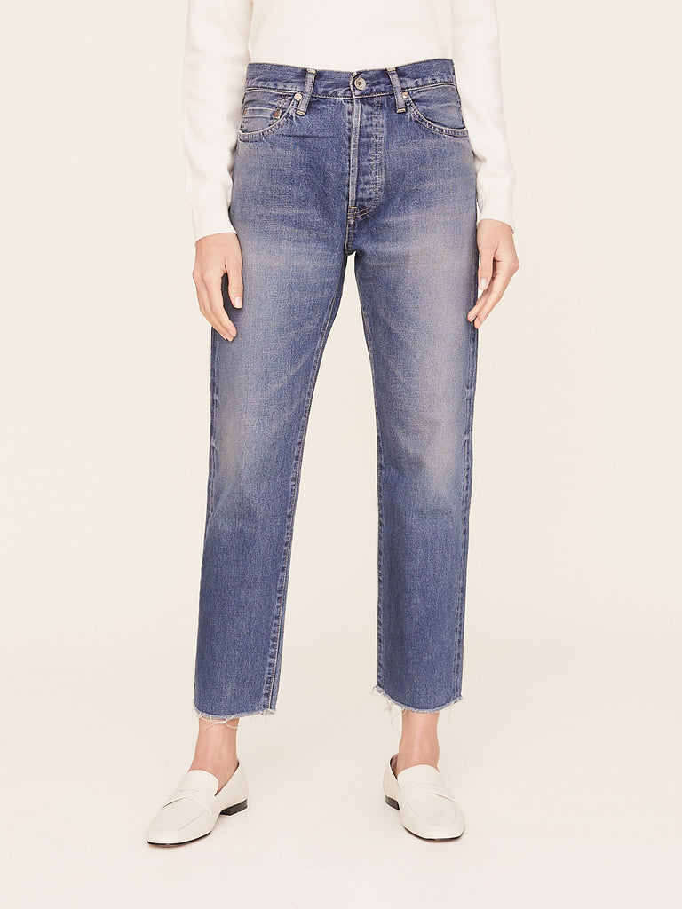 Chimala 13.5 Oz Selvedge Denim Narrow Tapered Cut Jeans in Dark Wash