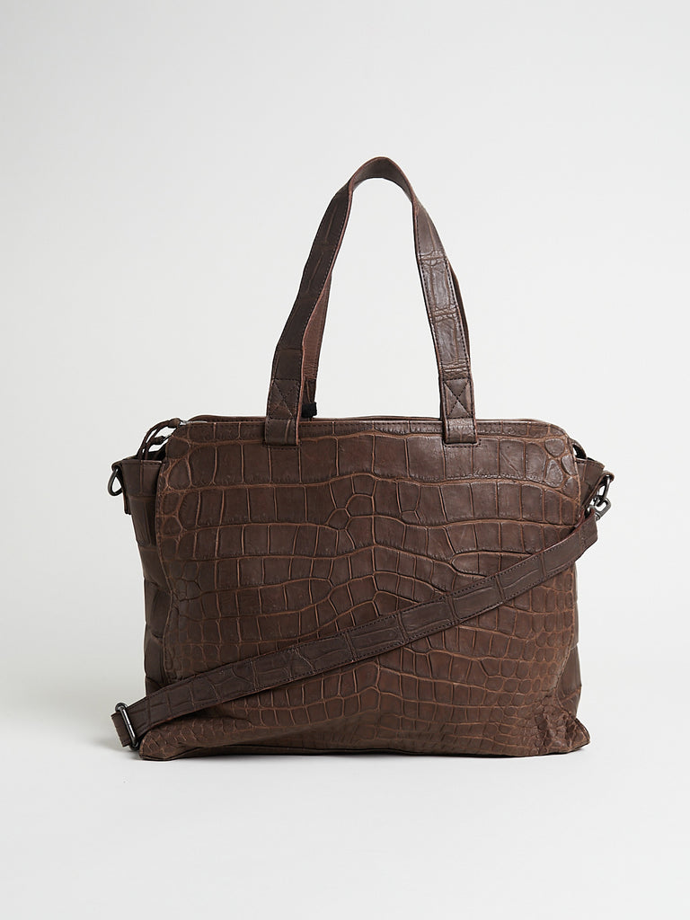 Christian Peau - Crocodile M Bag in Dark Brown