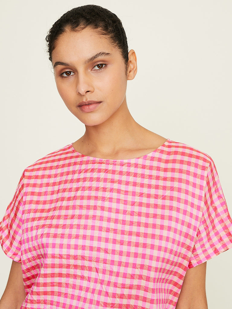 Christian Peau Blouse in Pink Check