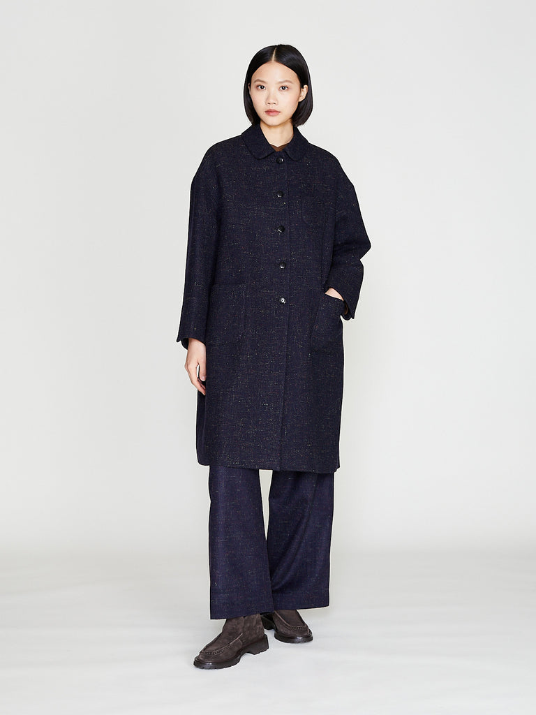 Arts & Science - Coverall Coat in Mix Dark Navy