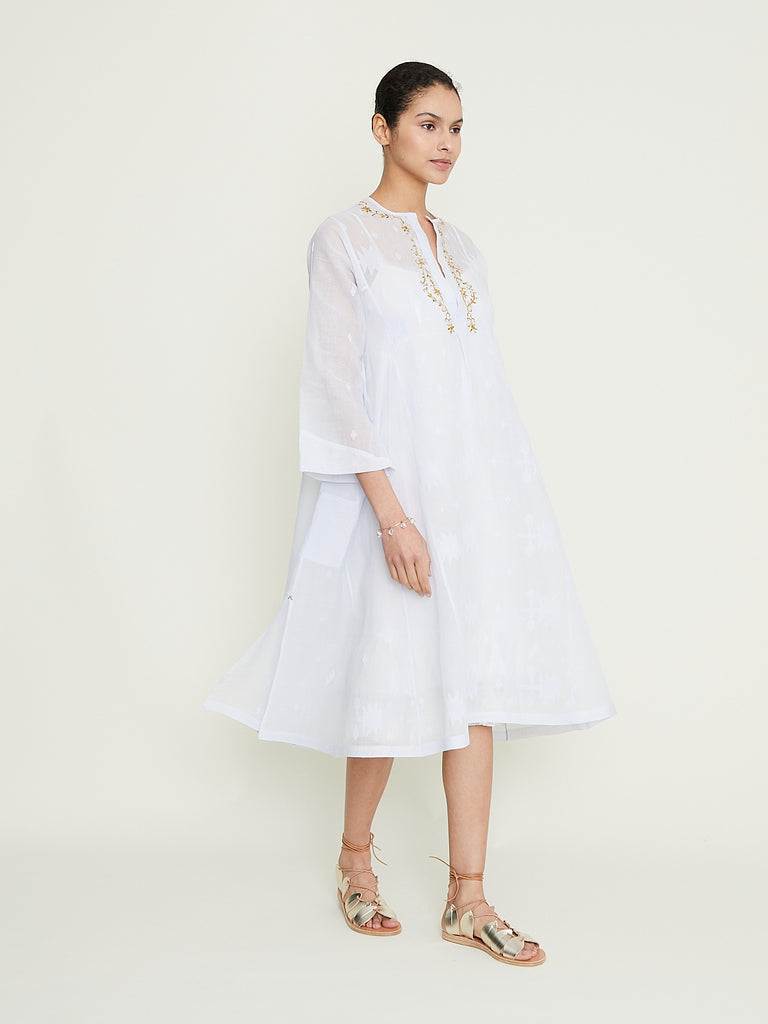 dosa x Mouki Mou Short Tule Dress in Rice