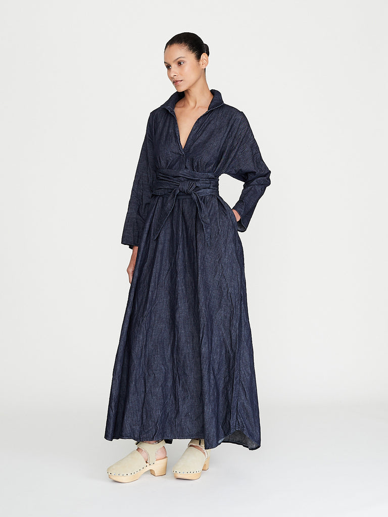 Daniela Gregis - Abito Dress Spicchi Colletto Lavato in Dark Blue