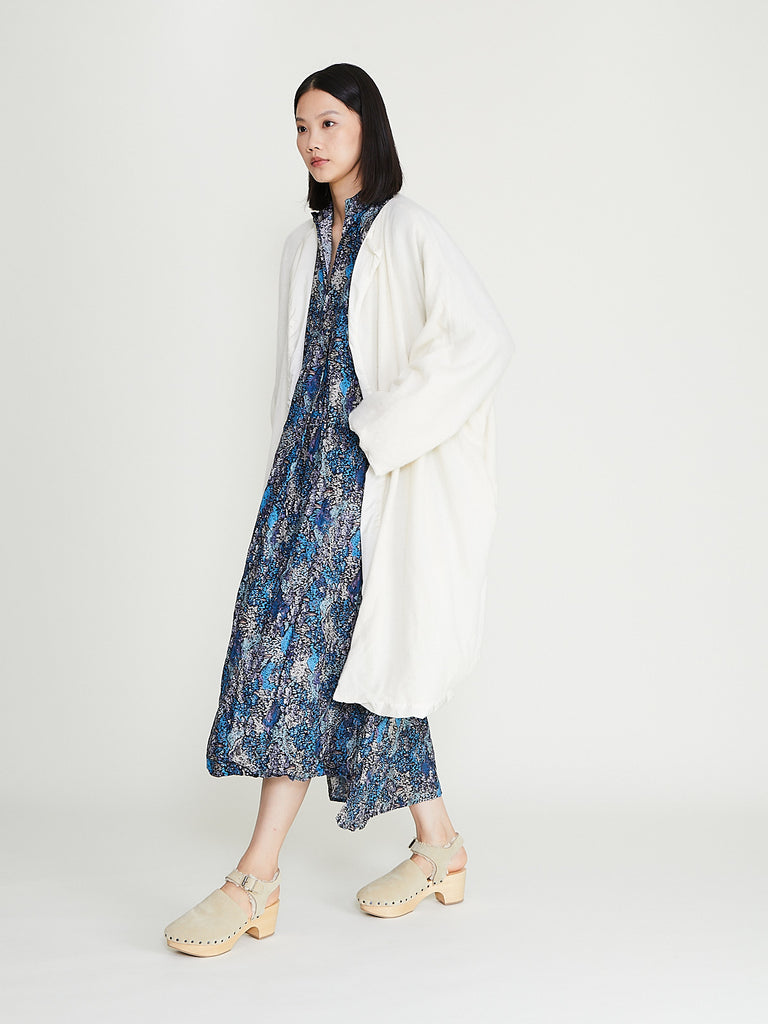 Daniela Gregis - Cappotto Coat Bomber Lungo Mirtillo in White Ivory
