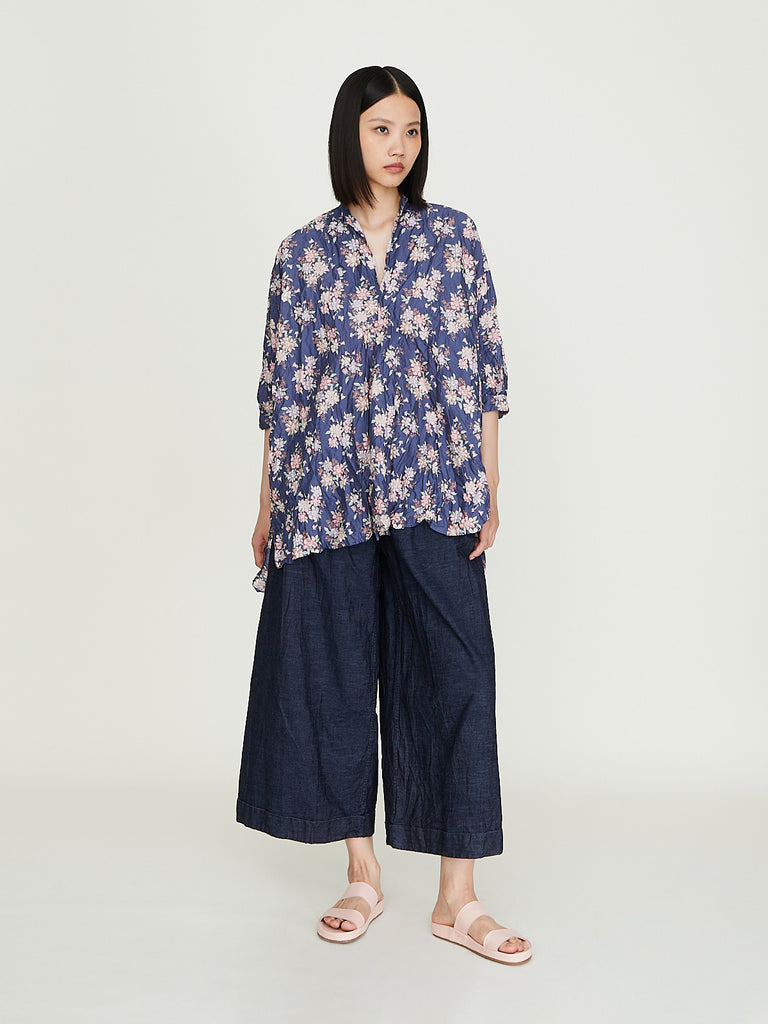 Daniela Gregis Pantalone Trousers Pigiama Tasche Lavato in Dark Blue
