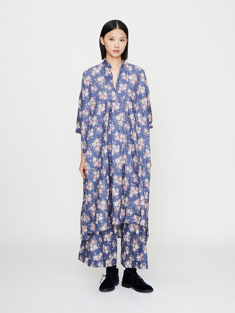 Daniela Gregis - Camicione Shirt Kora Medio 115 Lavato in Blue Flowers 5