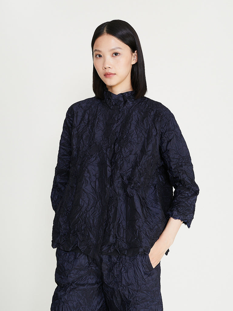 Daniela Gregis - Giacca Jacket Spicchi Colletto Lavata in Navy Blue