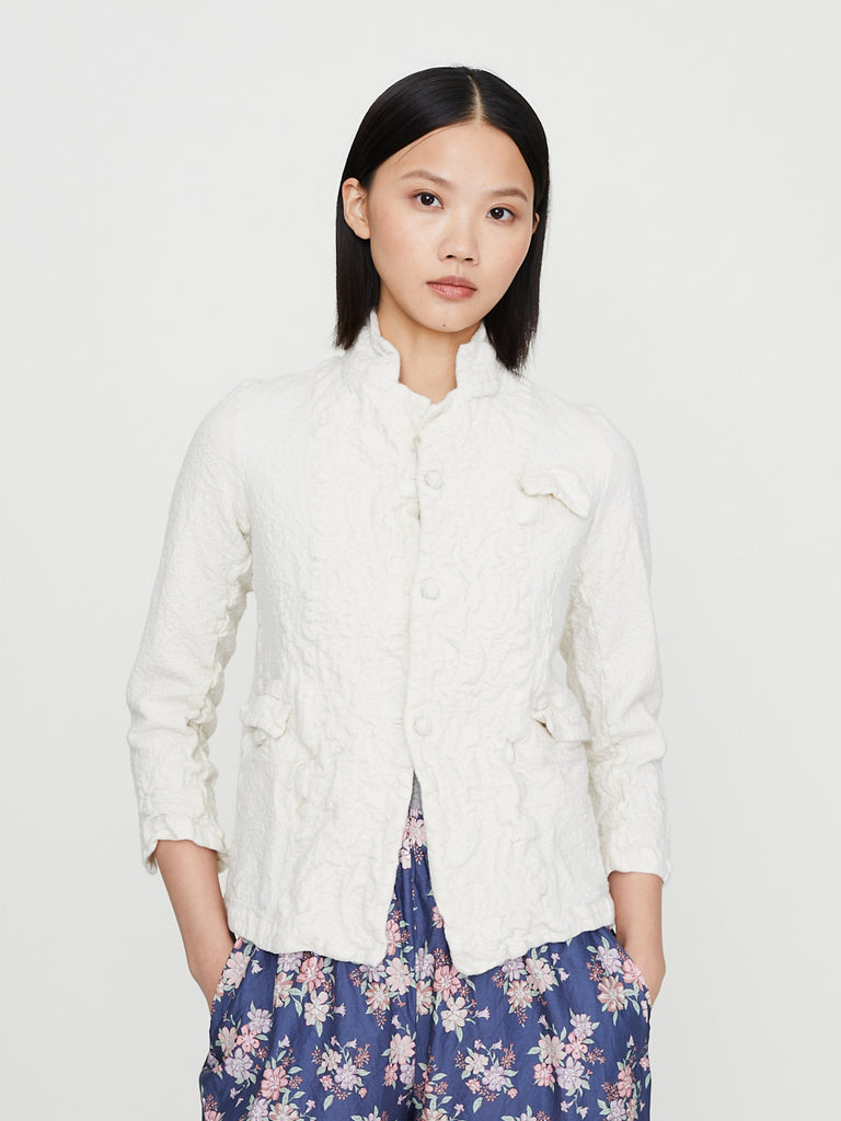 Daniela Gregis - Giacca Jacket Fausto Bianco Lavata in Cream