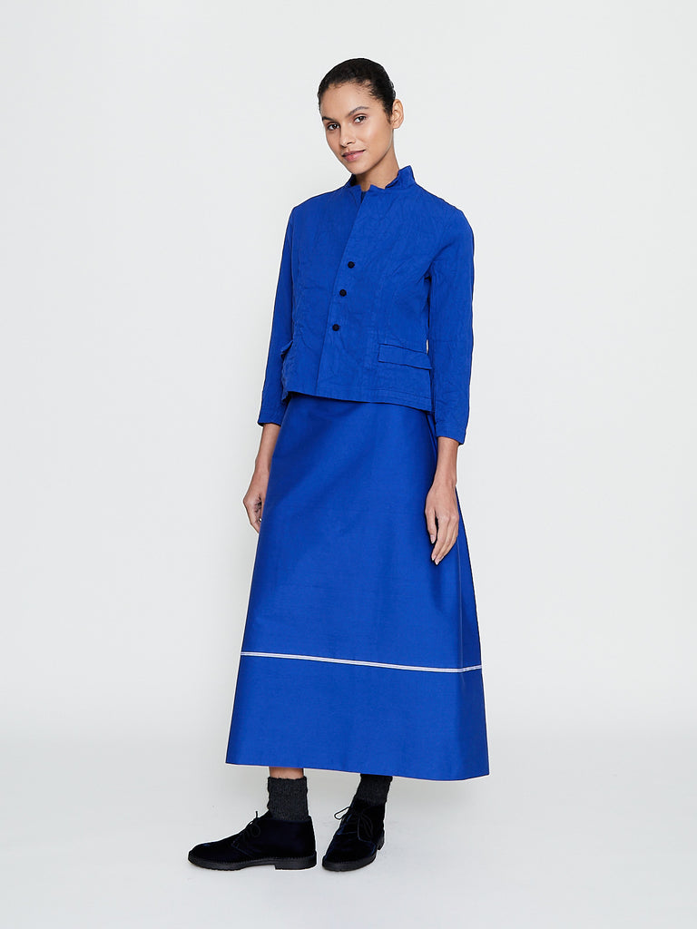 Daniela Gregis - Gonna Skirt Coulisse Meta in Electric Blue