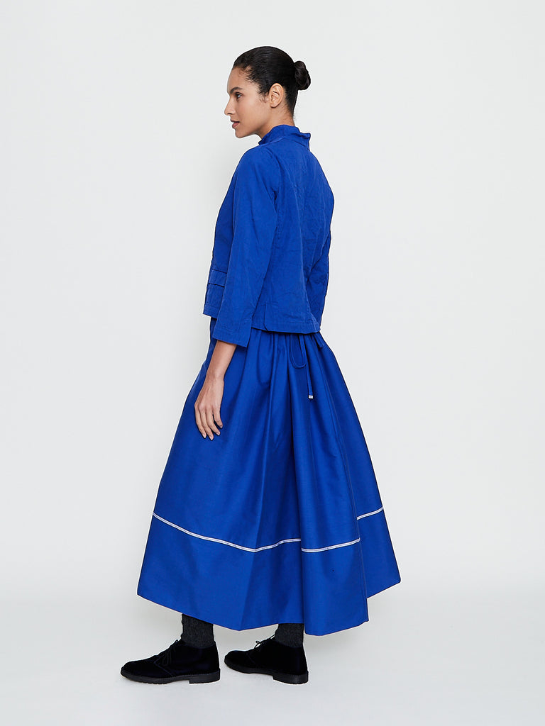 Gonna Skirt Coulisse Meta in Electric Blue
