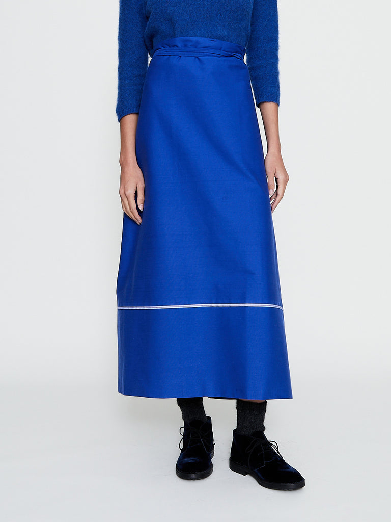 Daniela Gregis - Gonna Skirt Coulisse Meta in Electric Blue