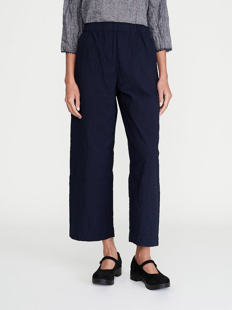 Daniela Gregis - Pantalone Trousers Pigiama Fondo Stretto Lavato in Dark Blue