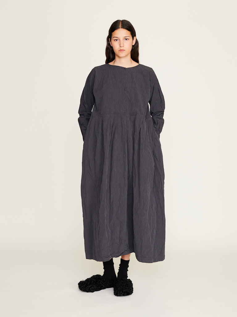 Daniela Gregis - Abito Dress Operaio Briciole Lavato in Anthracite Grey