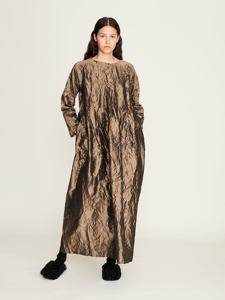 Daniela Gregis - Abito Dress Operaio Briciole Lavato in Bronze