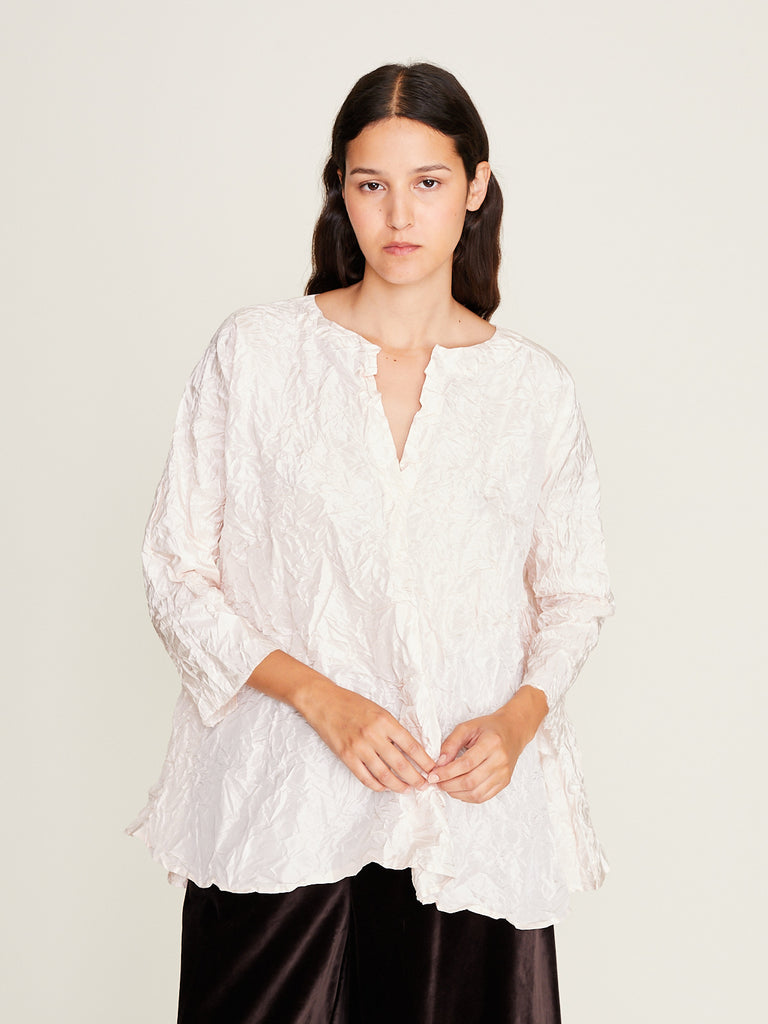 Daniela Gregis - Camicia Shirt Spicchi Sn Collo Lavata in Pale Pink