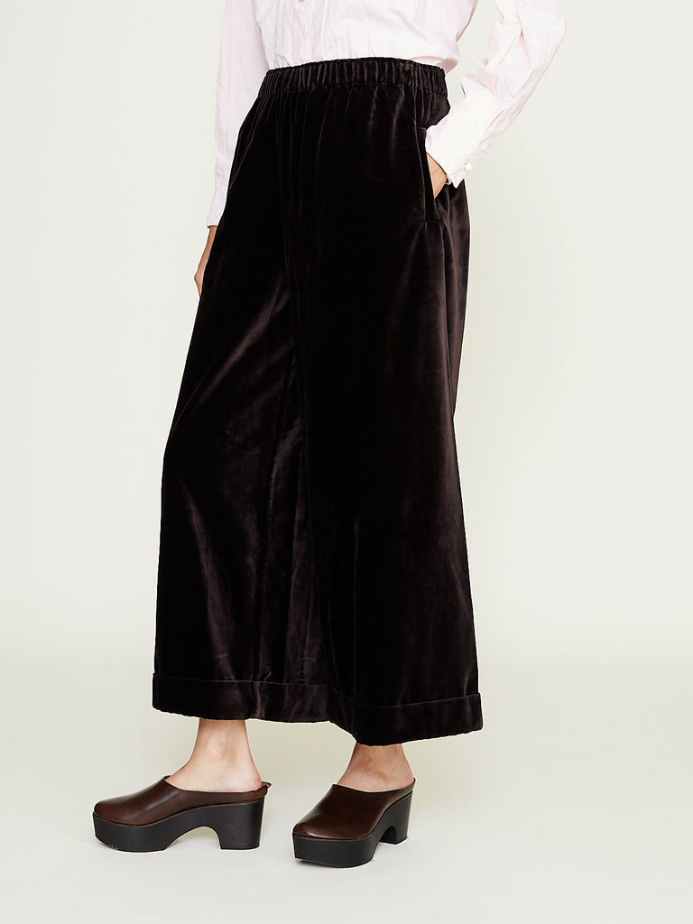 Daniela Gregis - Zocoolo Clog Sabot Alto Fondo Nero in Dark Brown