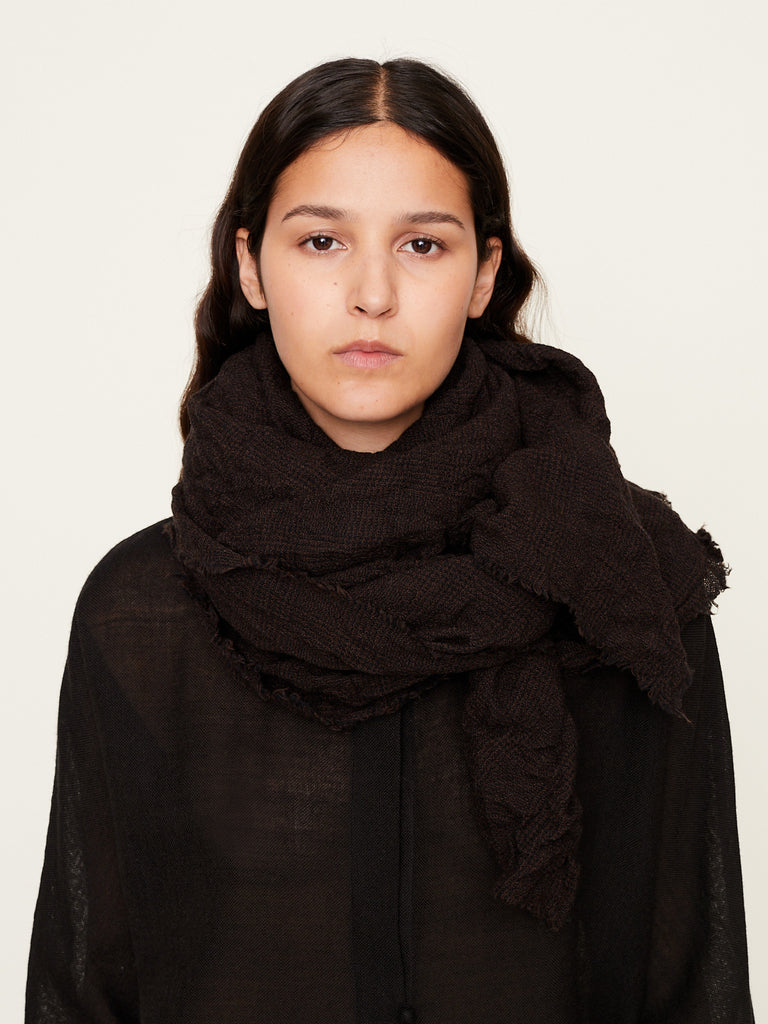 Daniela Gregis - Scialle Shawl Lavato in Mix Brown
