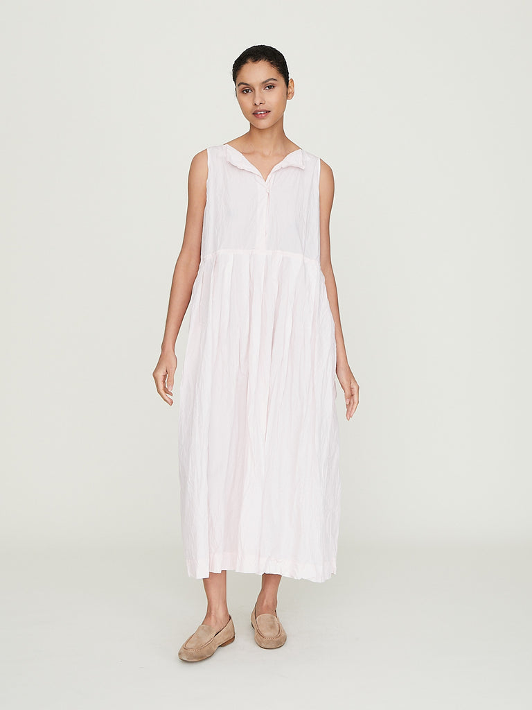 Daniela Gregis Scamiciato Sleeveless Dress Operaio Spezia Lavato in Pale Pink