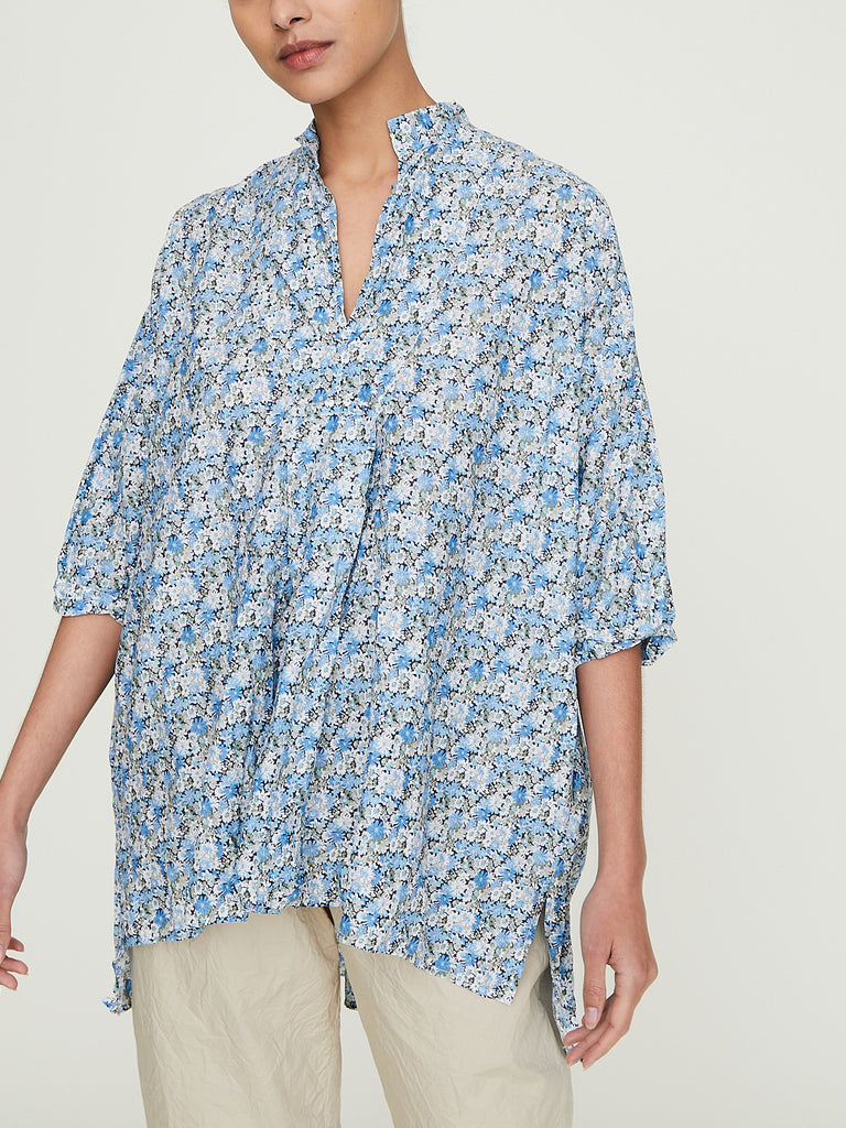 Daniela Gregis Camicione Shirt Kora Estate Lavato in Liberty Ocean 3