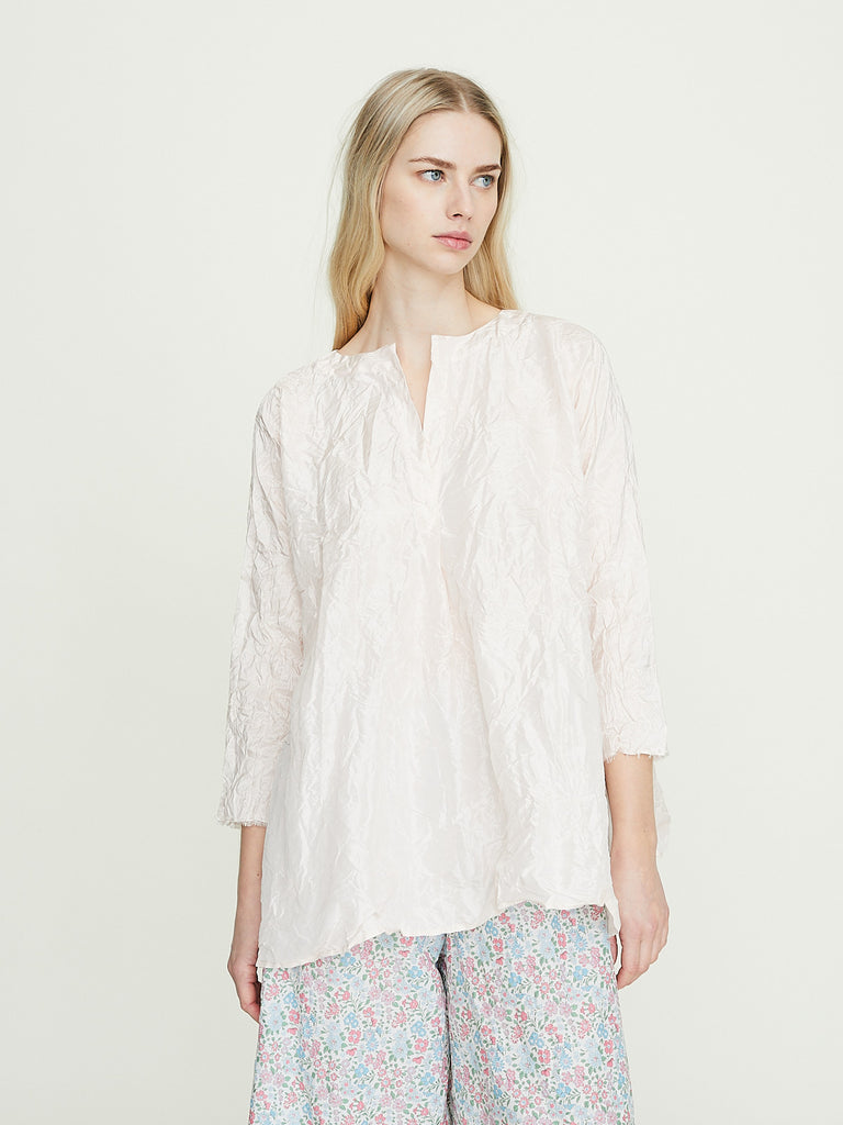 Daniela Gregis Camicia Shirt Spicchi Sn Collo Lavata in Pale Pink