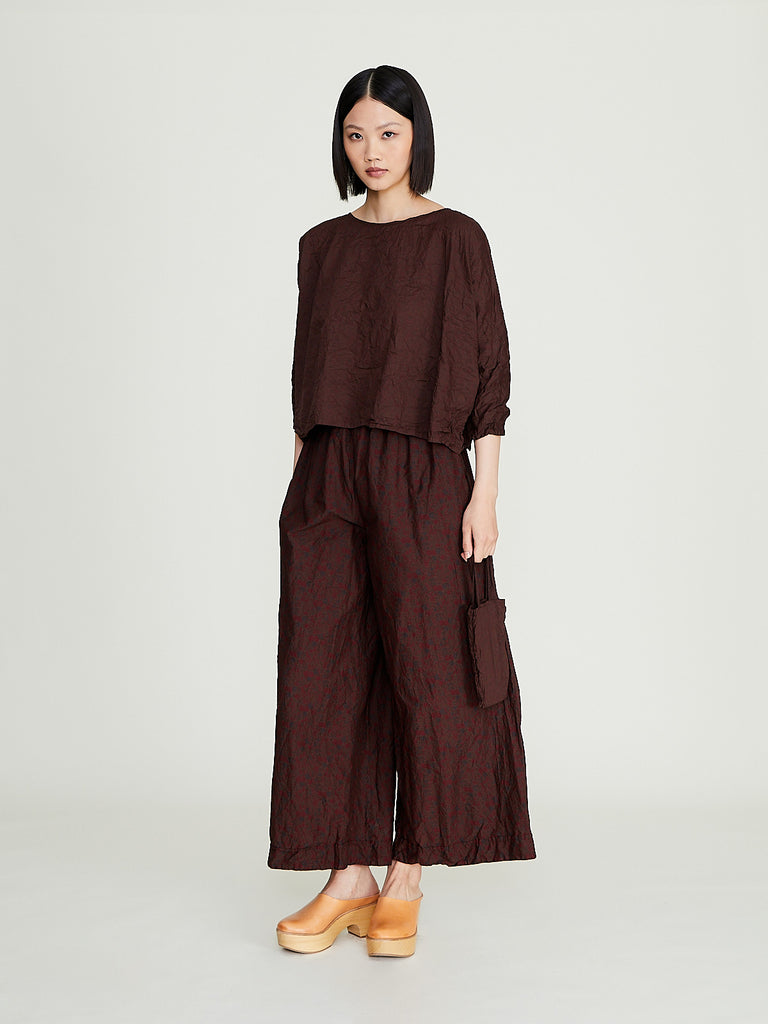 Daniela Gregis - Pantalone Trousers Pigiama Tasche Largo 105 Orlo Lavato in Dyed Khaki 2