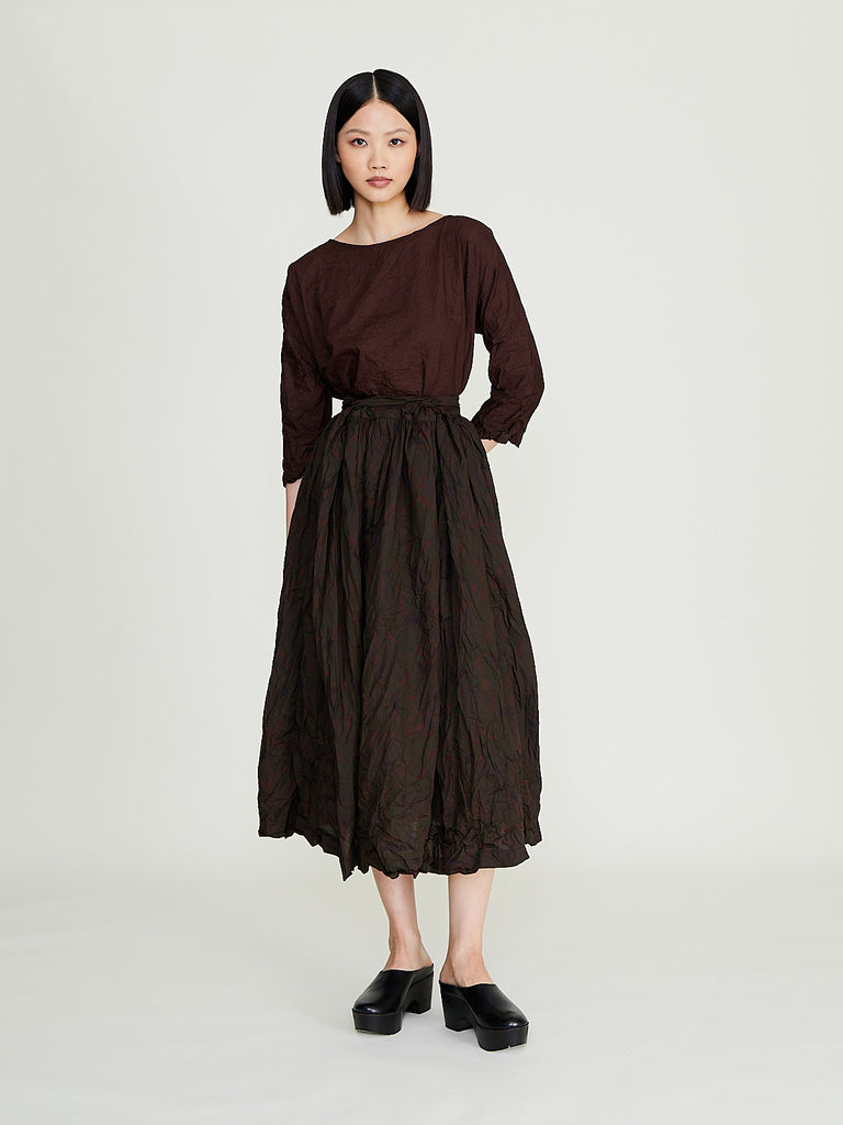 Daniela Gregis - Gonna Skirt Nastro 95 Lavata in Dyed Khaki 3