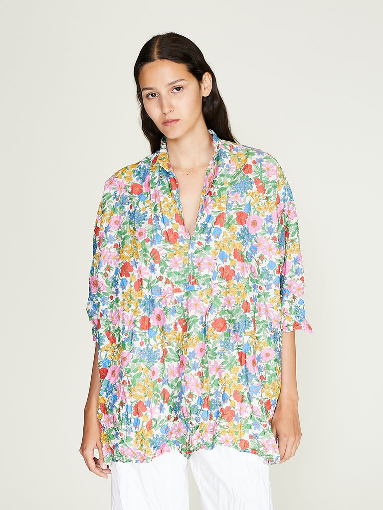 Daniela Gregis - Camicione Shirt Kora Estate Lavato in Small Flowers 1