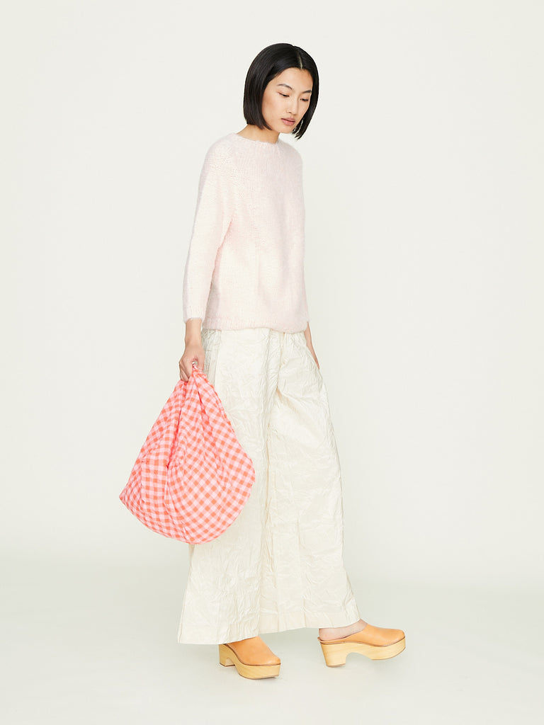 Daniela Gregis - Borsa Bag Mano Lavata in Glow Red Pink 1cm Check
