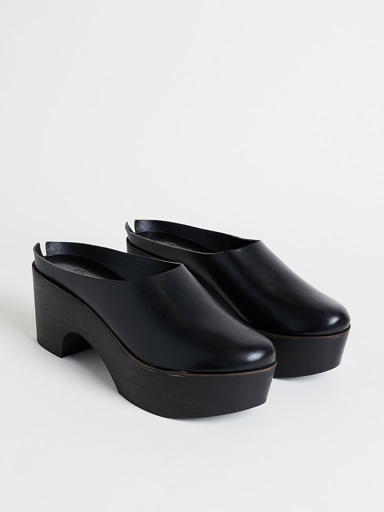 Daniela Gregis - Zoccolo Clog Sabot Alto Fondo in Black
