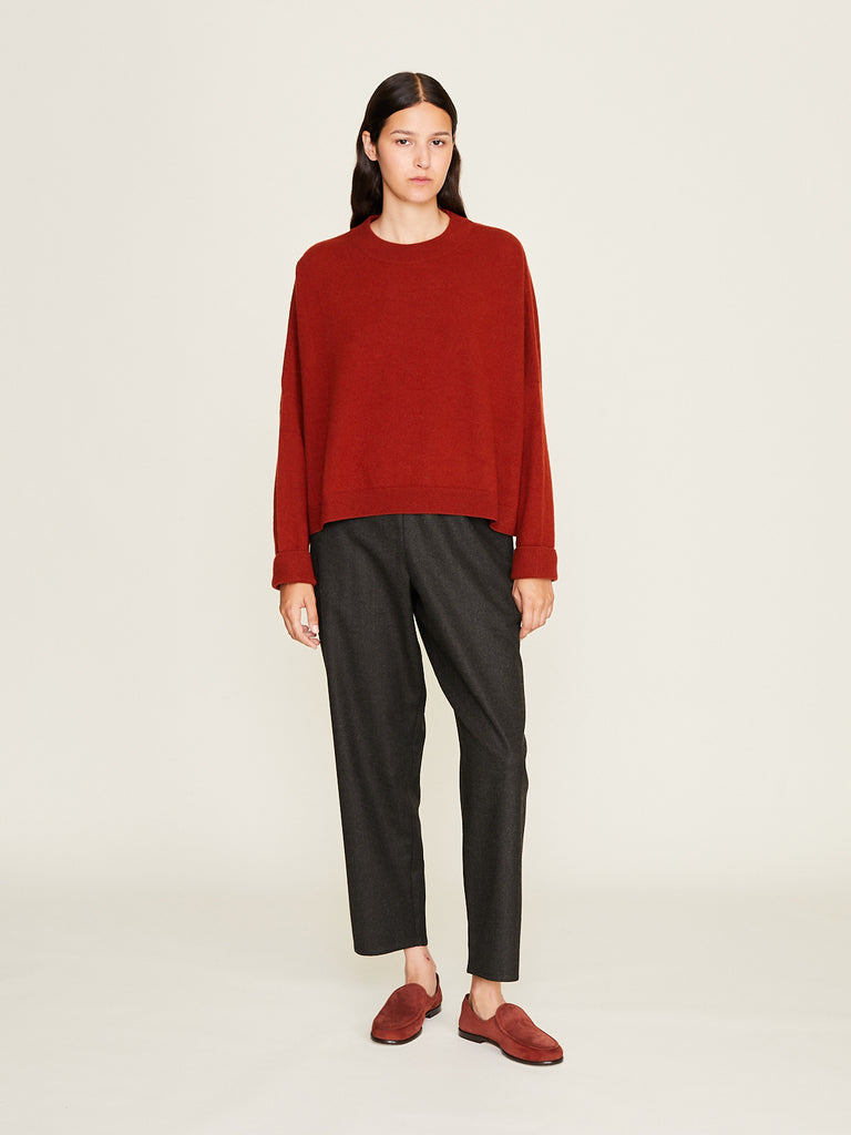 Dusan - Iconic Crew Neck Sweater in Saffron