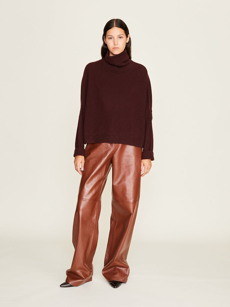 Dusan - Iconic T-Neck Sweater in Bakelite