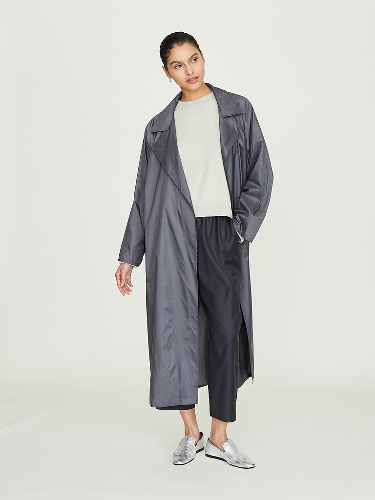 Dusan Oversized Trench Coat in Grey