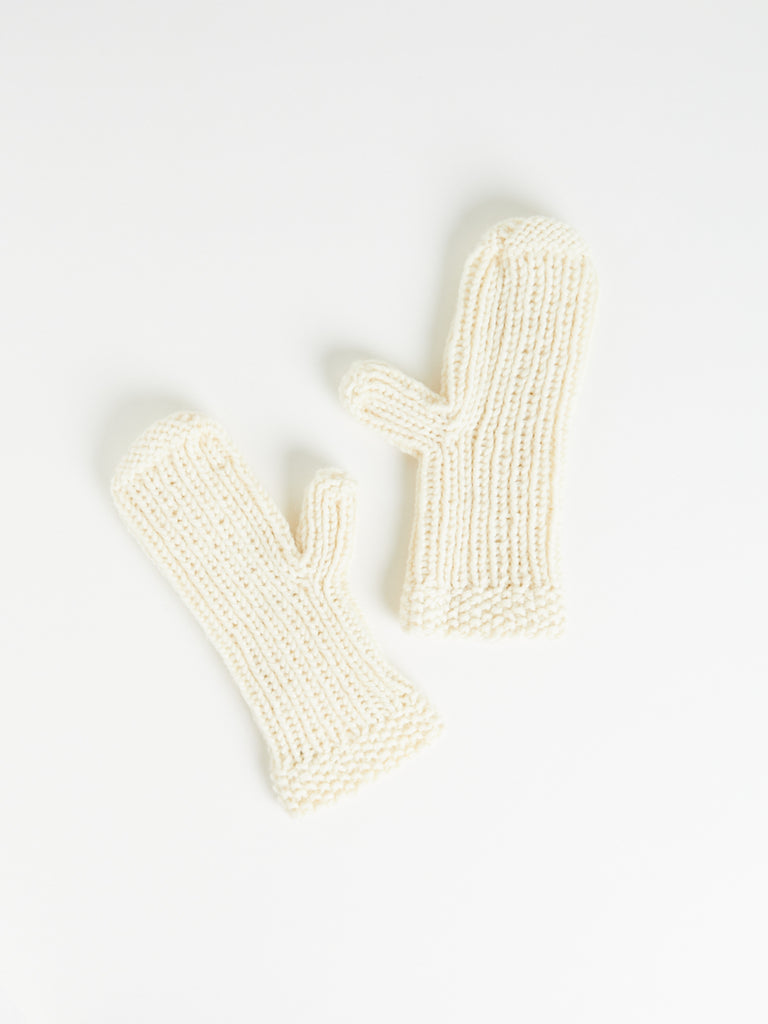 Daniela Gregis Guanto Knitted Gloves Chitarra in White
