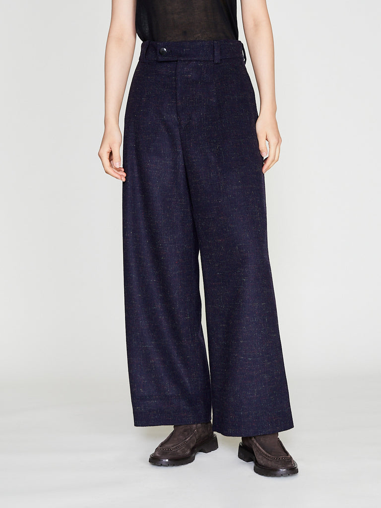 Arts & Science - Dart Front Wide Pants in Mix Dark Navy