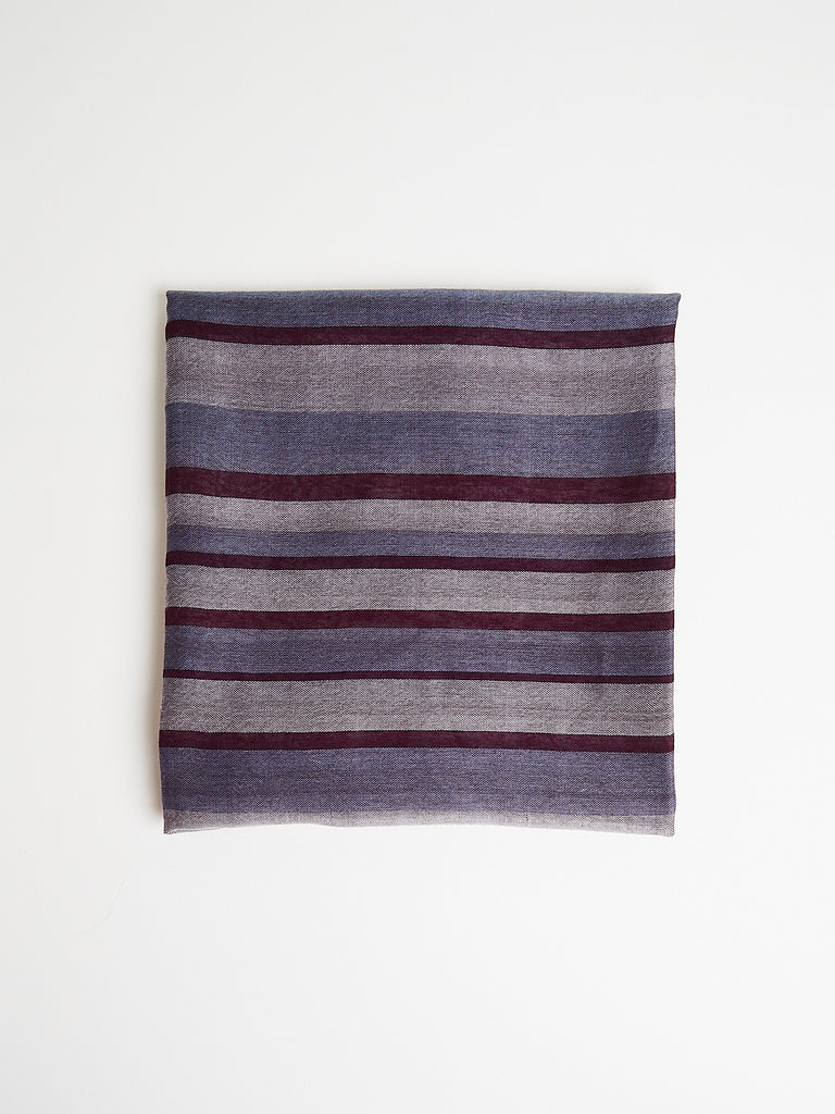 Denis Colomb Simi Stole in Dark Crushed Violet, Pale Jade and Blue Jade
